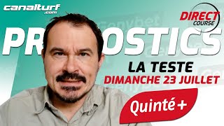 Pronostic QUINTE et courses PMU Dimanche 23 Juillet 2023  En partenariat avec GenybetTurf [upl. by Vogeley880]