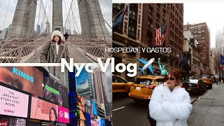 VIAJE a NYC 🗽✈️New York Vlog  Hospedaje Día 1 [upl. by Epillihp771]