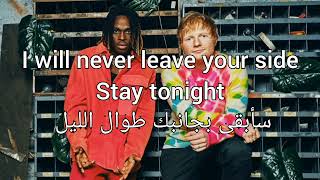 Fireboy DML amp Ed Sheeran PERU  LYRICS مترجمة للعربية [upl. by Hollenbeck]