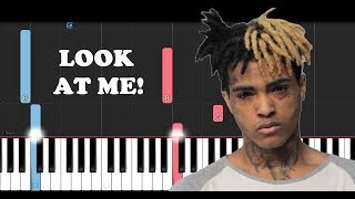 XXXTENTACION  Look At Me Riot Piano Tutorial [upl. by Oilut]