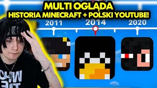 MULTI ogląda HISTORIA MINECRAFT  POLSKI YOUTUBE [upl. by Floria94]