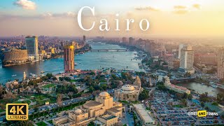 Cairo Egypt 🇪🇬 in 4K Video by Drone  Cairo Ancient Dynamic Nile Pyramids Cultural [upl. by Yerbua598]