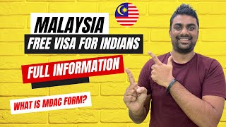 Malaysia FREE Visa For Indians  Malaysia Announces Visa Free Entry For Indian  Full Information [upl. by Araiek]