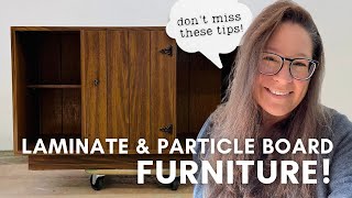 How to Transform LAMINATE amp PARTICLE BOARD furniture into a beautiful masterpiece [upl. by Zebulen]