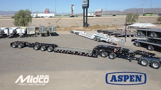 Aspen 65 Ton Lowboy Trailer Jeep amp Booster [upl. by Merritt387]