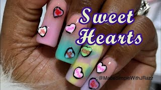 Valentine Sweet Heart Nails The Perfect Ombre Polygel Look [upl. by Anaet]