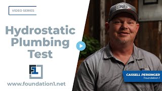 Do I Need a Hydrostatic Plumbing Test During Foundation Repair  Foundation 1 [upl. by Nichani]