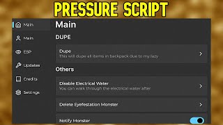 Pressure Script  Roblox Script  Not Patched  No Ban [upl. by Ailedua143]