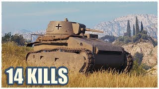 Leichttraktor • 14 KILLS • Kolobanov • Raseiniai Heroes • WoT Gameplay [upl. by Antrim]