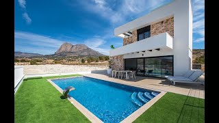 Modern villa with sea views and private pool in Finestrat [upl. by Yenitirb234]