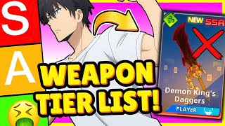 NEW JINWOO WEAPON TIER LIST NEW BEST WEAPON Solo leveling Arise [upl. by Tiram]