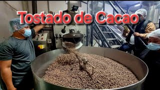 Tostado de Cacao y enfriado para extraer la cascarilla y obtener nibs [upl. by Audly]