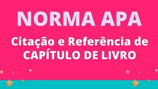 Norma APA Como fazer citação e referência de CAPÍTULO DE LIVRO – Exemplo prático no Word [upl. by Schriever]