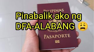 Pinabalik ako ng DFAALABANG dahil sa aking PSA Birth Certificate UPDATED 012922 [upl. by Novyar677]