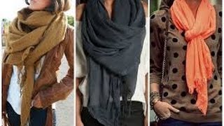 Como usar o como hacer nudos para Bufandas pashminasfulares 😱😍  10 MANERAS SIMPLES cachecol [upl. by Ohara]