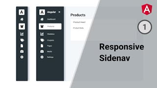 Animated Responsive Sidenav in Angular  Part 1  Responsive Sidenav [upl. by Gingras318]