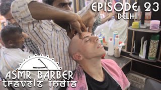 Quick and Powerful Head and Arms Massage at Indian Barber shop  ASMR intentional [upl. by Bashuk]