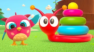 Full episodes of baby cartoons for kids Learn colors for kids amp Hop Hop the owl Baby videos [upl. by Etireuqram]