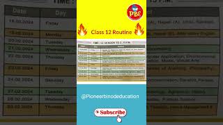 Class 12 Final Exam Routine Wbchse Board Pioneer Binod Education [upl. by Shafer]