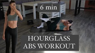 6 MIN hourglass abs workout amp deep core  do this for 7 days  no equipment [upl. by Schild]