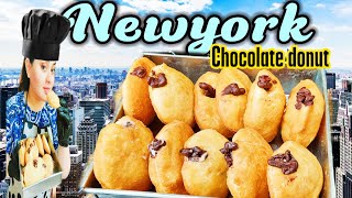 Chocolate Filling for Donuts  donuts recipe easy  Chocolate cream donut recipe  recipe for donut [upl. by Goulder]