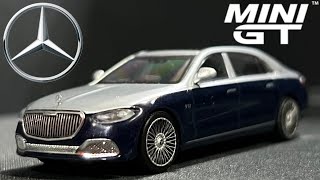 Unboxing Mini GT MercedesMaybach S 680  Cirrus Silver  Nautical Blue Metallic [upl. by Lladnar]