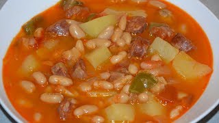 Potaje de Judías Blancas con Chorizo en Olla Express [upl. by Leunad570]