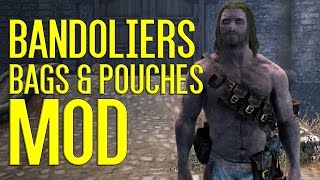 Bandolier Bags and Pouches Classic  Skyrim Special Edition Mod Spotlight [upl. by Dorkus]