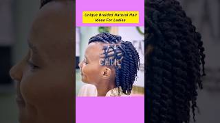 Unique Braided Natural Hair Ideas For Ladies  2024 Quick amp Easy Hair Trends shorts [upl. by Isbel]