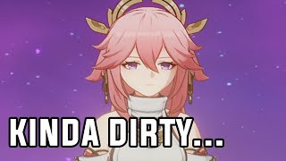 These Yae Miko Voice Lines Sound Kinda Dirty Genshin Impact [upl. by Edylc829]