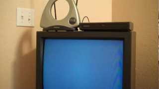 How to Connect an Over the Air TV Antenna to an old style Cathode Ray Tube TV [upl. by Delphine]