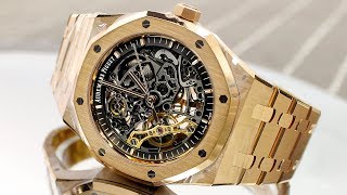 Audemars Piguet Openworked  Royal Oak Double Balance Wheel Openworked Review [upl. by Oleic298]