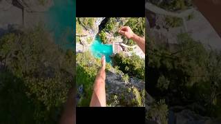 jumping from 30 to 40 feet height waterfall jumping reels trending shorts viralvideo height [upl. by Asila64]