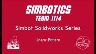 Simbot Solidworks Series 34  Linear Pattern [upl. by Boj157]