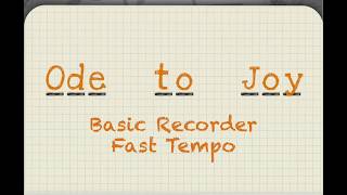 Ode to Joy  Basic Recorder Fast  Link Up The Orchestra Sings [upl. by Hunter]