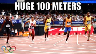 Noah Lyles VS Kishane Thompson amp Oblique Seville  Mens 100 Meters  2024 Olympic Games [upl. by Kcirdled]