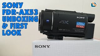 Sony FDRAX53 4K Video Camera Unboxing amp First Look SonyAX53 [upl. by Bealle]