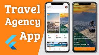 Flutter App UI  Travel Agency  Speed Code [upl. by Yesiad]