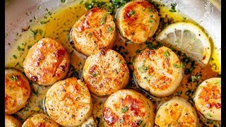 Lemon Garlic Butter Scallops [upl. by Nirehtac]