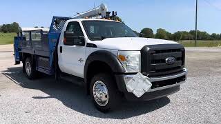 2012 FORD F550 4X4 MECHANICS TRUCK SERVICE 7500LB CRANE LIFTGATE NEW ENGINE FOR SALE [upl. by Jaye]