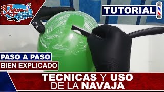 Como Usar la Navaja de Afeitar o de Barberia y Tecnica para Dominarla  Tutorial de Barberia [upl. by Necila]