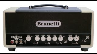 Italian Designed Brunetti PlexiMan 50 Watt Amp Head Overview [upl. by Aidin]