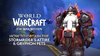 How to EASILY Obtain the Extra Stormriders Attire Transmog Sets amp Gryphon Battle Pets [upl. by Drof65]