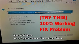 Legacy Support Enable and Secure Boot Disable  Enable PXE  Legacy boot BIOS settings HP [upl. by Anytsirhc555]