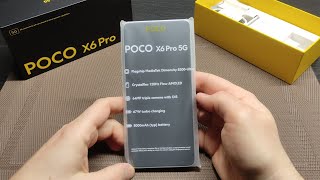 Xiaomi Poco X6 Pro Grey Unboxing ★ Detailed and long ★ 4K UHD [upl. by Haydon]