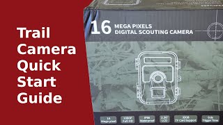 Trail Camera Quick Start Guide [upl. by Hewart185]