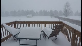 Incredible Blizzard Time Lapse amp heavy blowing snow from Lagrange NY  3142017 [upl. by Aruon]