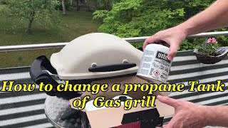 How to change a propane tank on a Weber Grill  WeberQ  Tips and Techniques [upl. by Digirb]