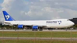 GEnx Sound VERY HEAVY Panalpina Atlas Air 7478 RARE Takeoff from Miami Runway 9 1514 [upl. by Rehpotsirhcnhoj551]