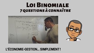 LOI BINOMIALE les 7 questions à connaître [upl. by Nertie]